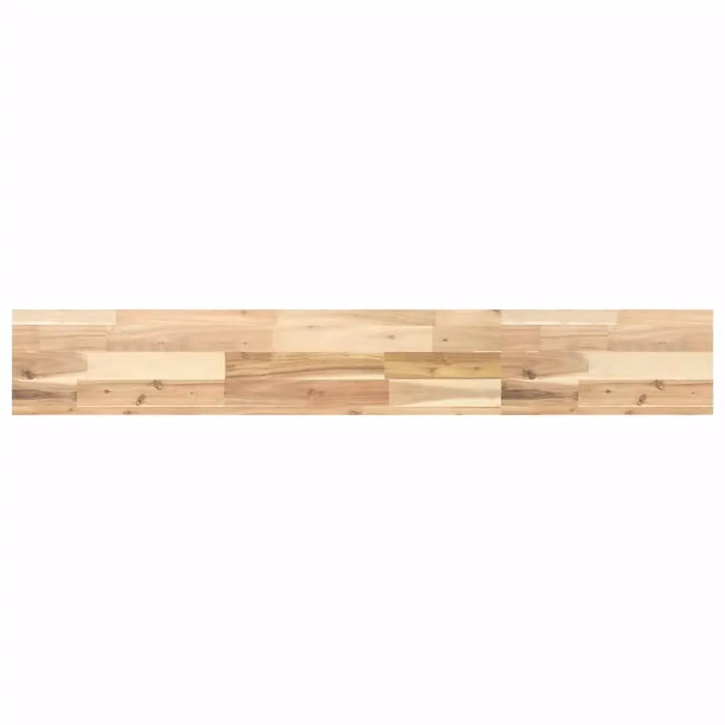 Berkfield Home Floating Shelf in Brown Untreated Solid Acacia Wood, W/D/H: 140 x 20 x 4 cm