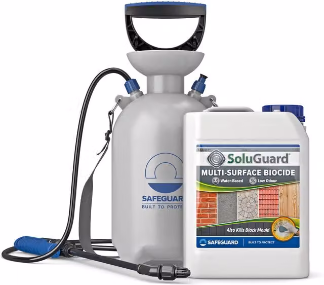 SoluGuard Multi-Surface Biocide and Sprayer, 5 l, Clear