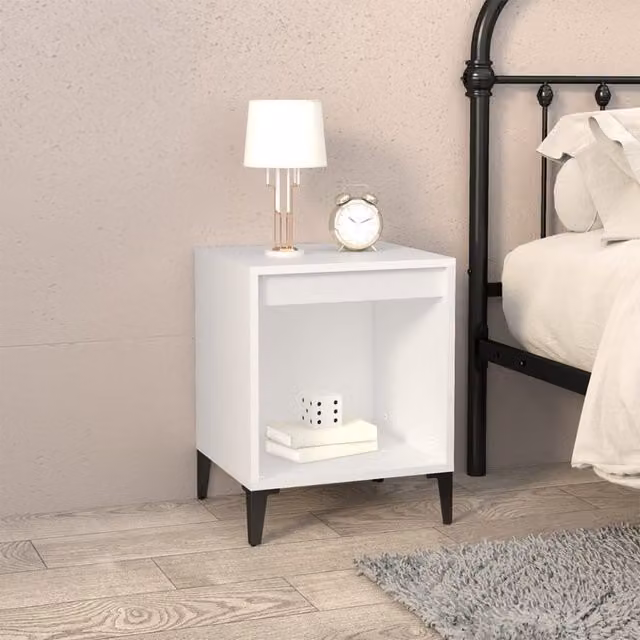 Berkfield Home White Bedside Cabinet W/D/H: 40 x 35 x 50 cm – 1