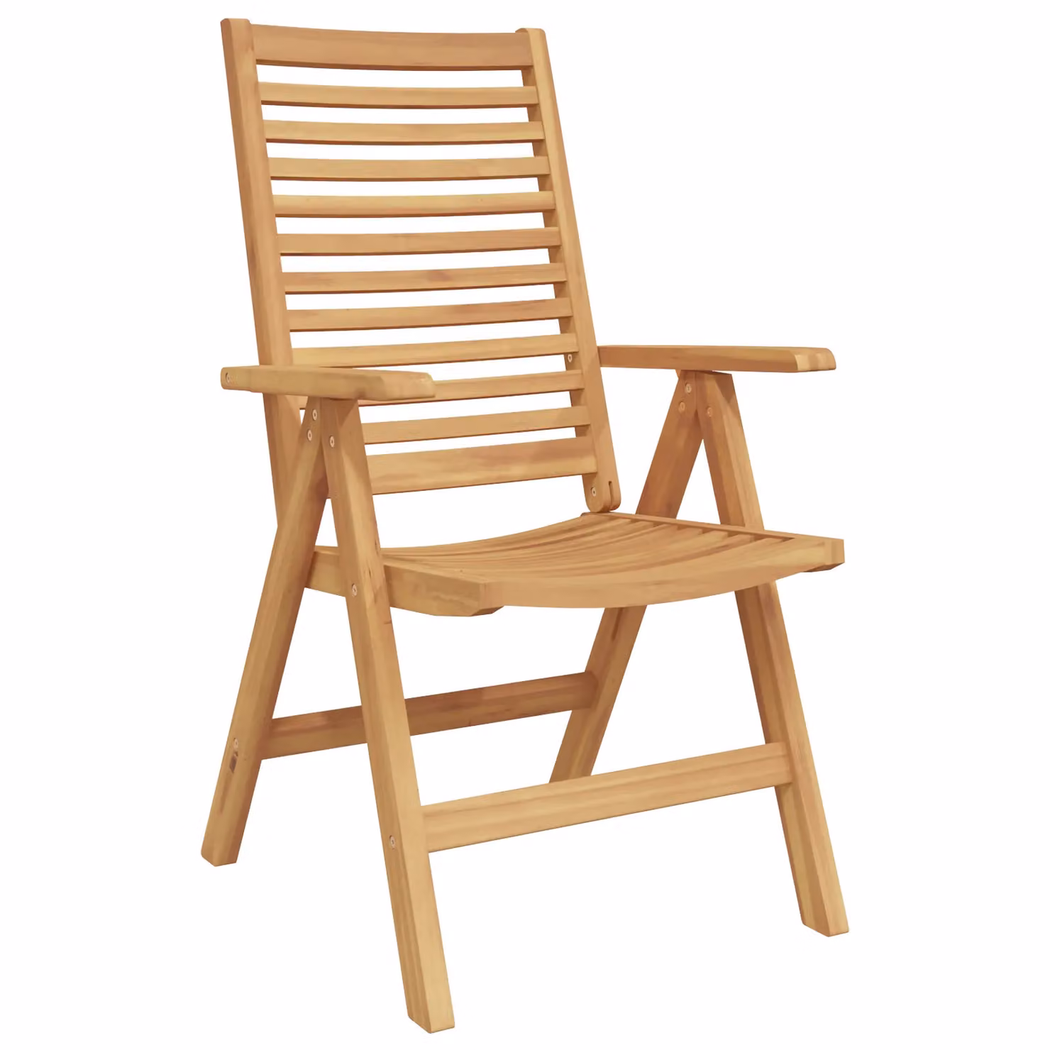 Berkfield Home Set of 8 Foldable Garden Chairs in Brown Solid Teak Wood – 2