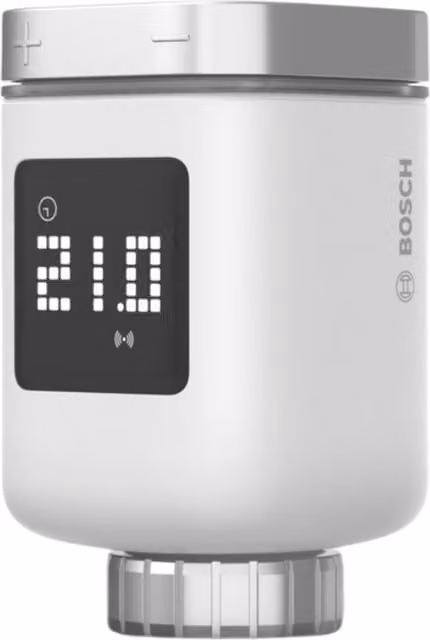 Bosch Smart Home Radiator Thermostat II (M) in Silver and White
