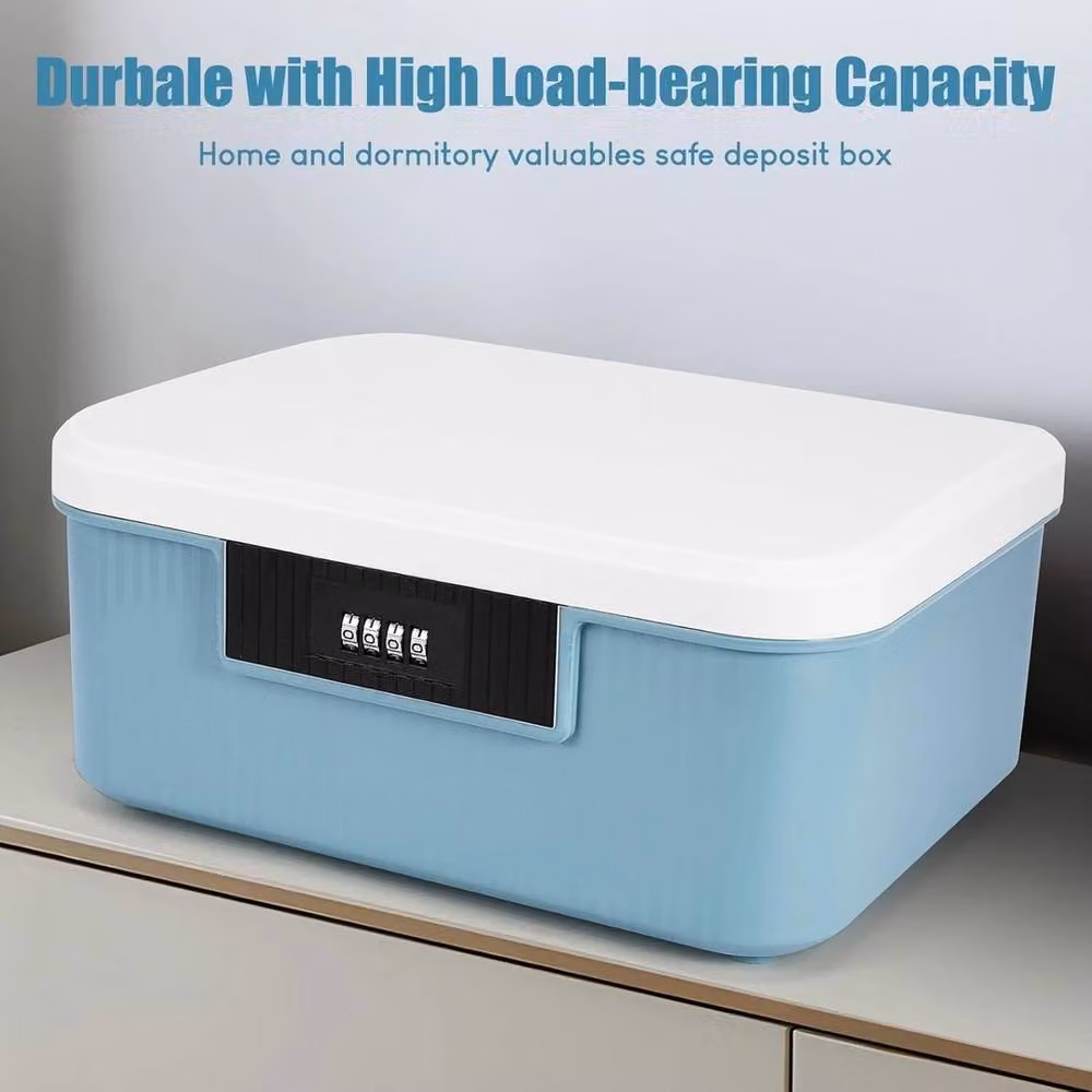 Havendro Digital Lockable Medicine Storage Box with 4-Digit Combination Lock in Blue – 3