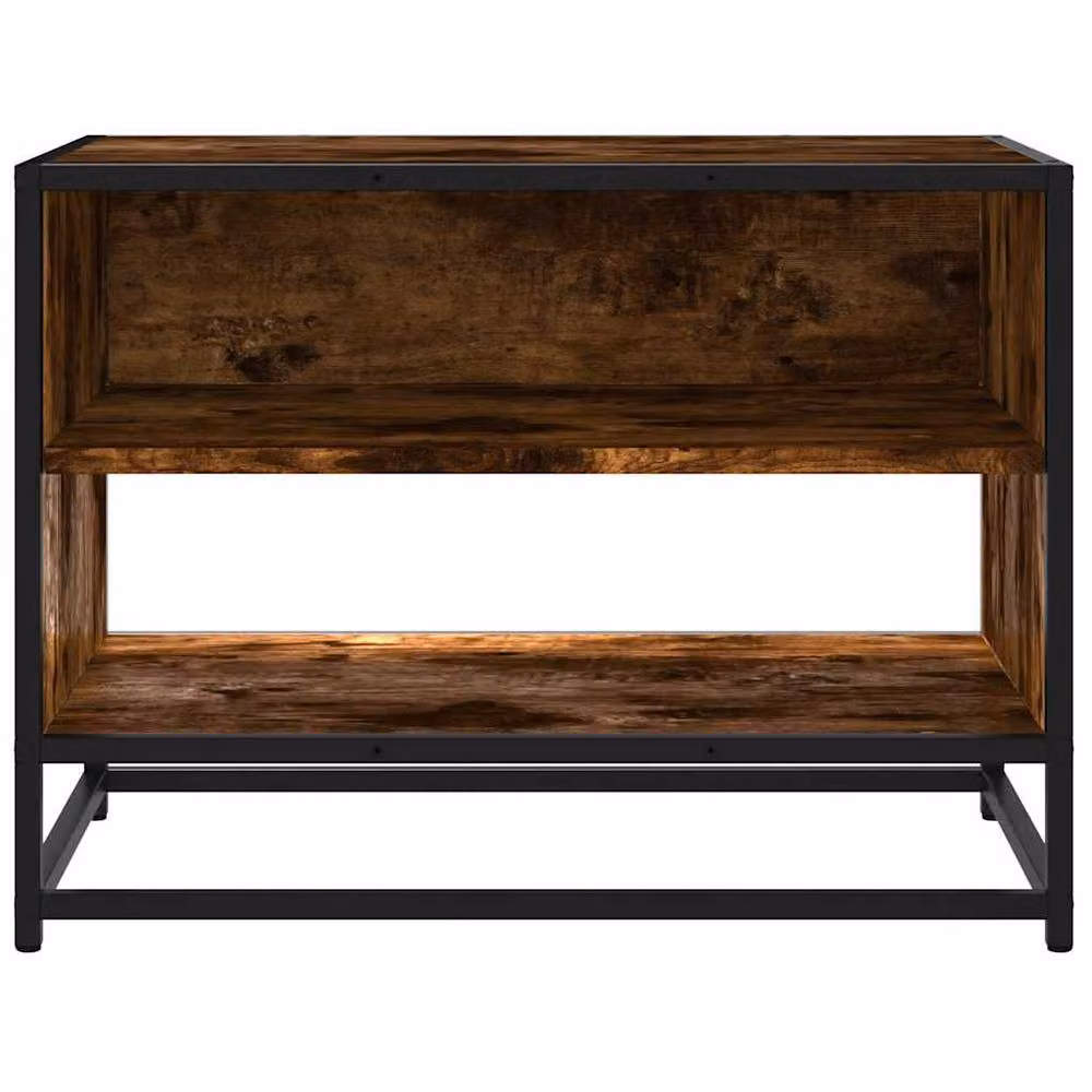 Berkfield Home Industrial TV Cabinet in Smoked Oak and Brown, W/D/H: 61 x 40 x 46 cm – 4
