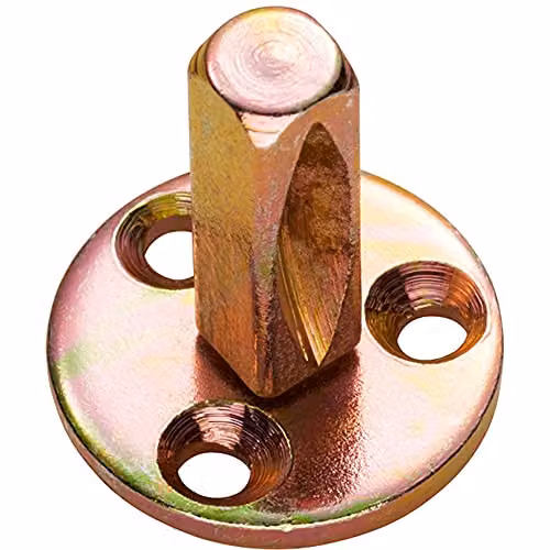 Loops Polished Brass Non Turn Door Handle Taylor Dummy Spindle with 7.6mm Fixed Pull Handle Adapter in Gold – 1