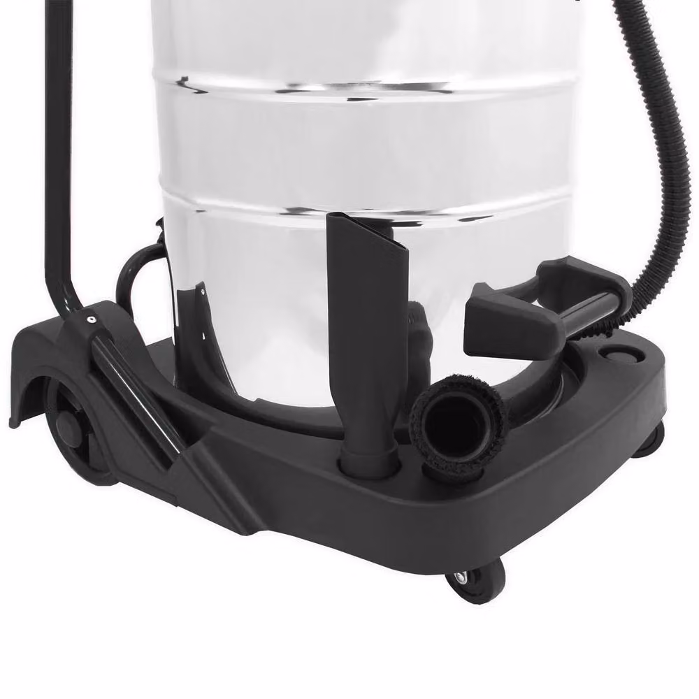 Monstershop 80L Wet and Dry Vacuum Cleaner with 5m Hose in Silver Stainless Steel – 5