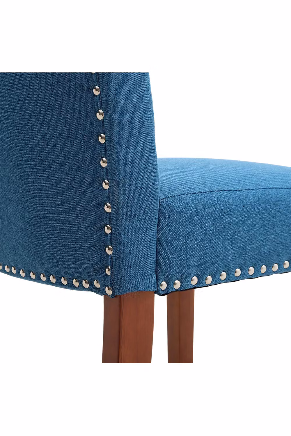 Living and Home Set of 2 Contemporary Buttoned Accent Dining Chairs in Blue – 4