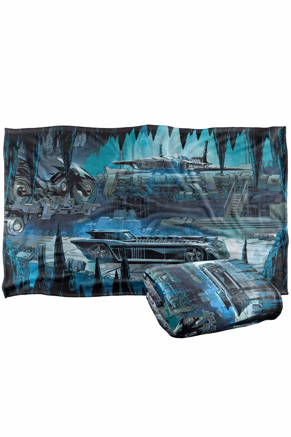 Warner Bros. Batman Batcave Super Soft Fluffy Polyester Throw Blanket in Blue and Multicolour, Large – 2