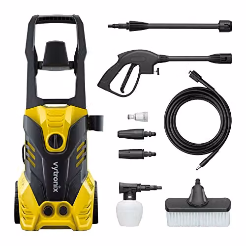 Vytronix JETW1800 Electric Pressure Washer, 135 Bar, Yellow and Multicolour – 6