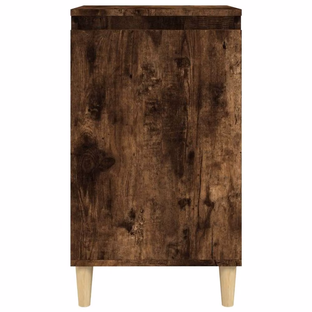 Berkfield Home Set of 2 Smoked Oak Bedside Cabinets in Brown, W/D/H: 40 x 35 x 70 cm – 4