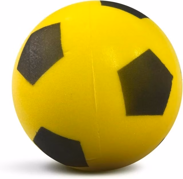 MantraRaj Yellow Foam Football Sponge Soccer Ball for Outdoor Games, Diameter: 19.5 cm