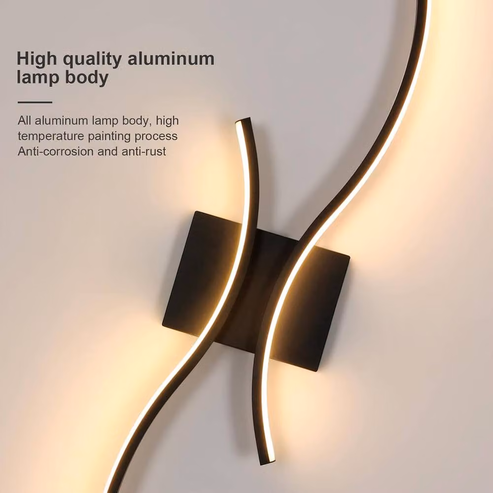 Goeco Modern LED Wall Sconce, 27W, 3000K Warm White, Black – 4