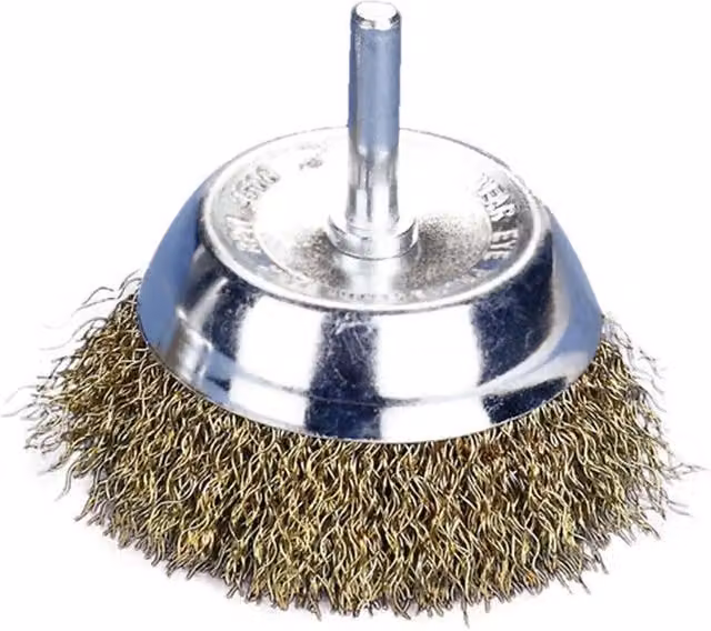 Surfacemaster Brass Cup Brush in Brown and Silver