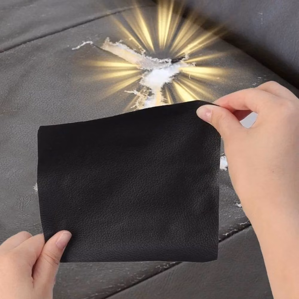 SPETLEK Black Leatherette Vinyl Wrap Sticker, W: 100 cm, H: 40 cm – 5