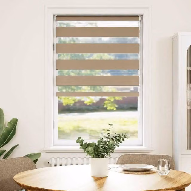 Berkfield Home Zebra Blind in Sand Brown, W: 70 cm, H: 150 cm