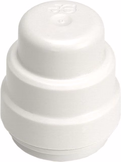John Guest White 15mm Stop End Push-fit Fitting