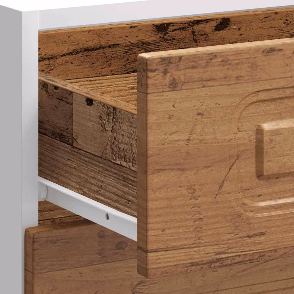 Berkfield Home Kalmar Kitchen Base Cabinet in Old Wood Brown, H 81.5 x W 60.0 x D 46.0 cm – 4