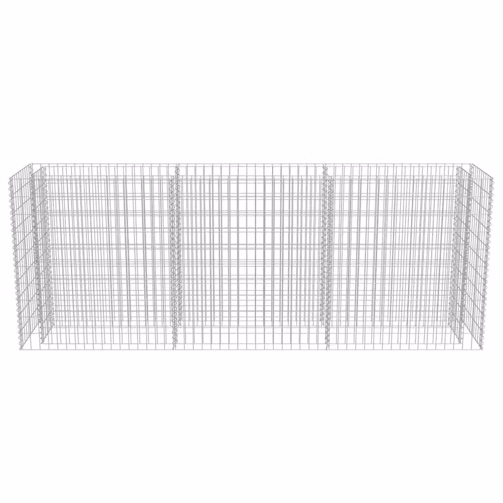 Berkfield Home Silver Galvanised Steel Wire Mesh Gabion Raised Bed W/D/H: 270 x 50 x 100 cm – 3