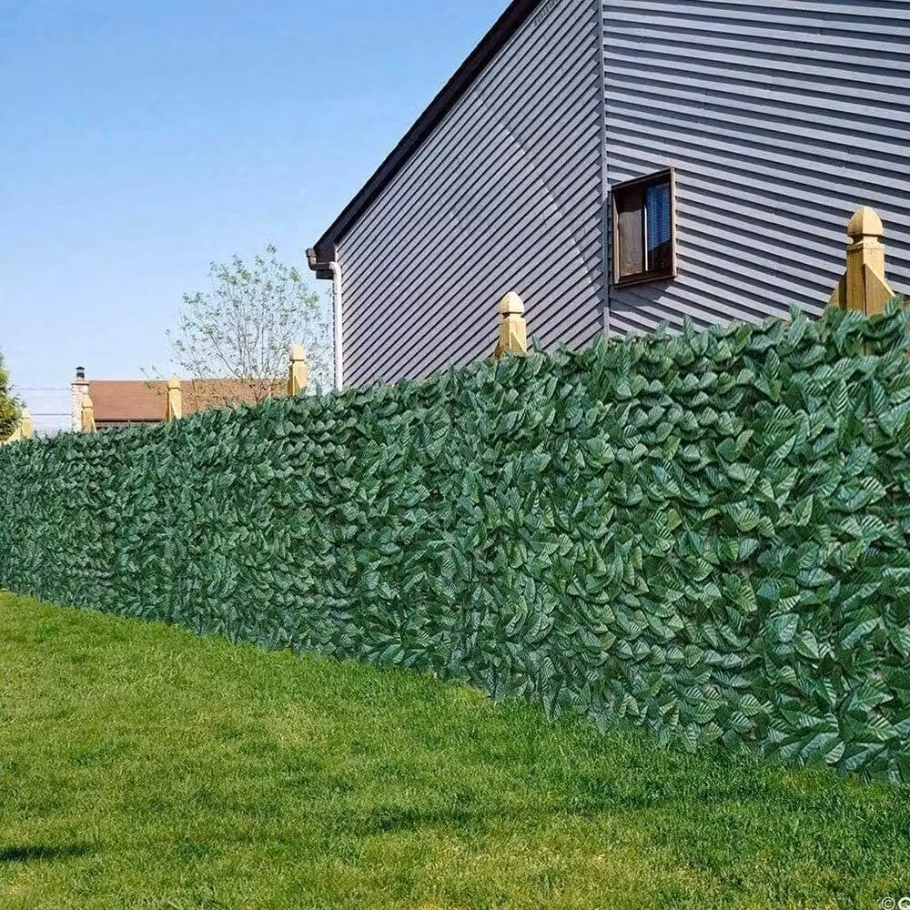 SPETLEK Artificial Hedge Roll Fake Ivy Leaf Garden Fence in Green, 0.6m2 – 4