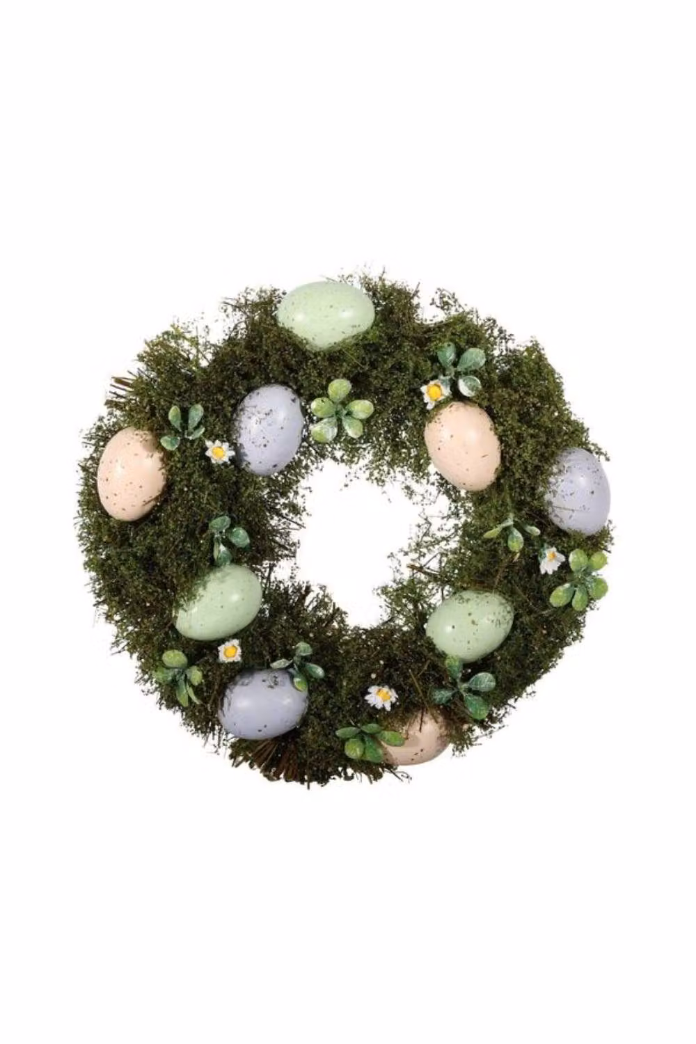 KDMD Easter Wreath with Pastel Daisies in Green, Pink, White and Yellow, Diameter: 30 cm – 2