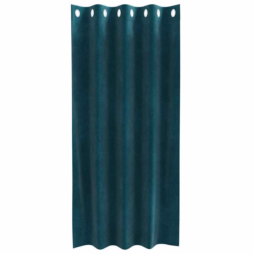 Berkfield Home Dark Green Velvet Blackout Curtains with Eyelets, 2 Pack – 4