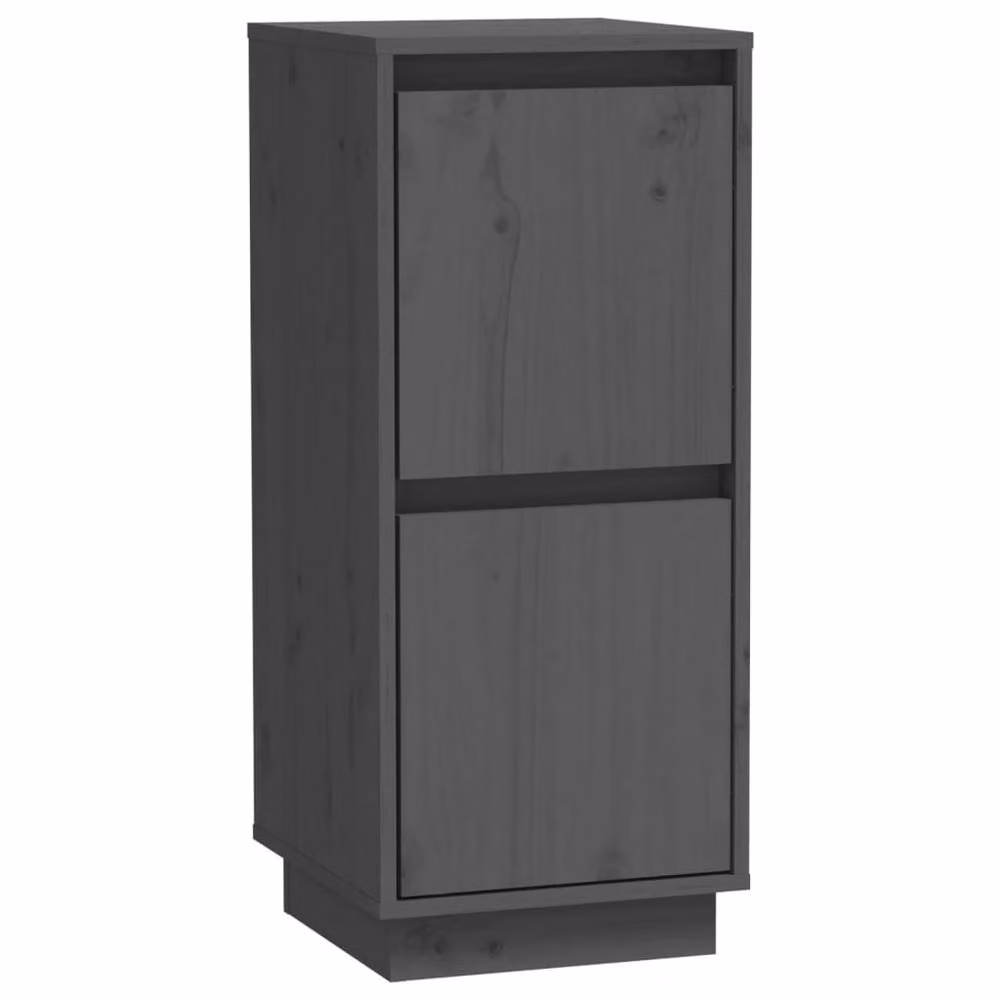 Berkfield Home Set of 2 Grey Solid Wood Pine Sideboards, W/D/H: 31.5 x 34 x 75 cm – 3