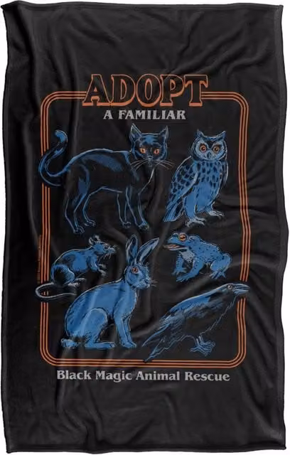 Steven Rhodes Adopt A Familiar Super Soft Fleece Throw Blanket, Multicolour, W/D/H: 91 x 147 cm – 1