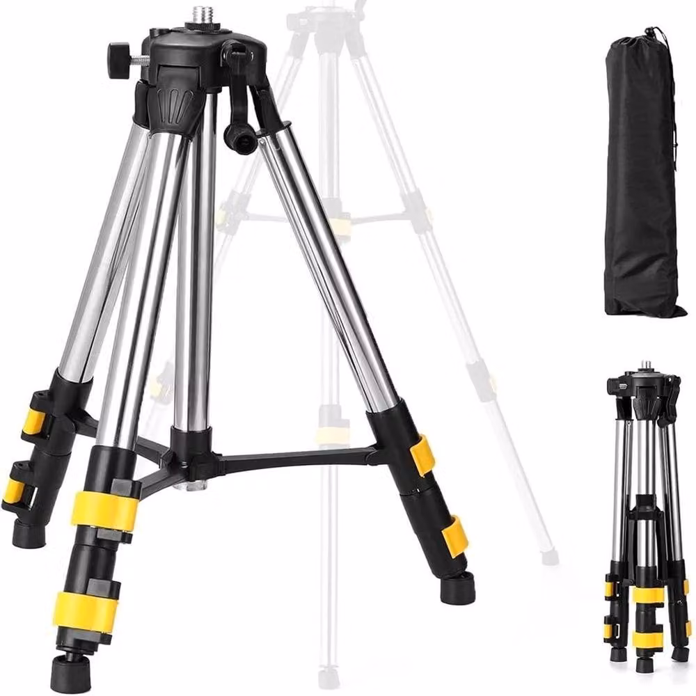 FLAVORA Adjustable Stainless Steel Tripod Stand with Extension Bar, Black – 4