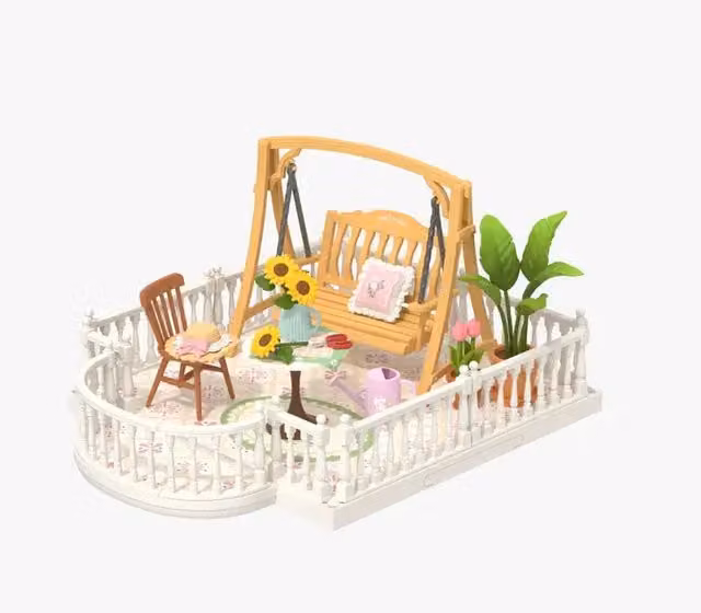 Syntego DIY Super Creator Terrace Extension Pack Miniature Add On Kit in Multicolour and White