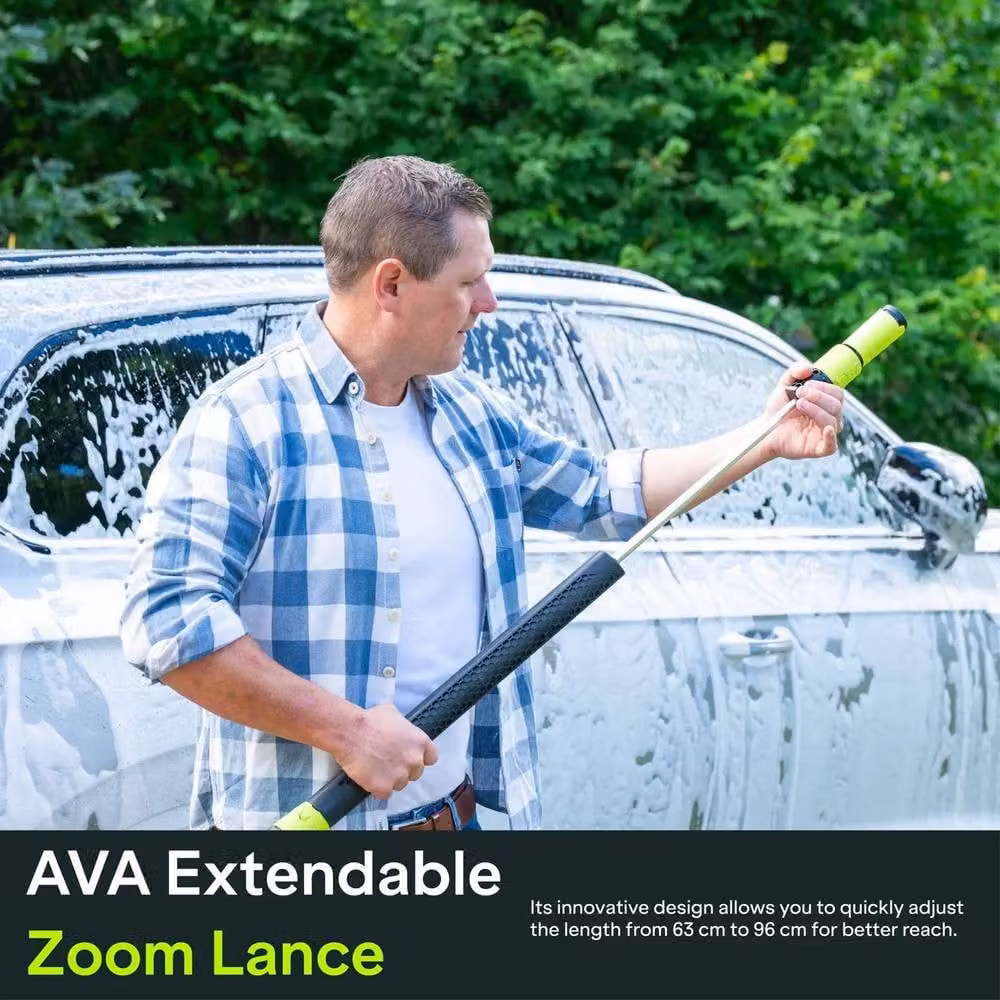 AVA Go P40 Large Pressure Washer in Grey with 120 Bar Max Pressure and 390 l/h Flow Rate – 8