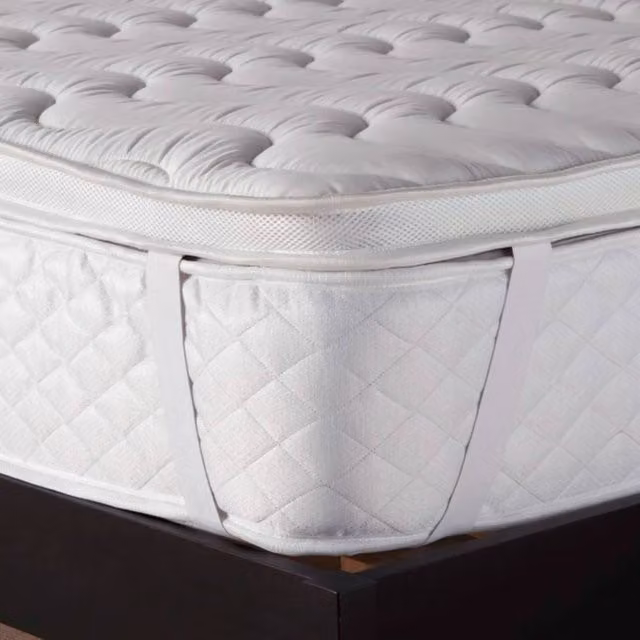 Arthur Sleep White Cotton Memory Foam Airflow Mattress Topper