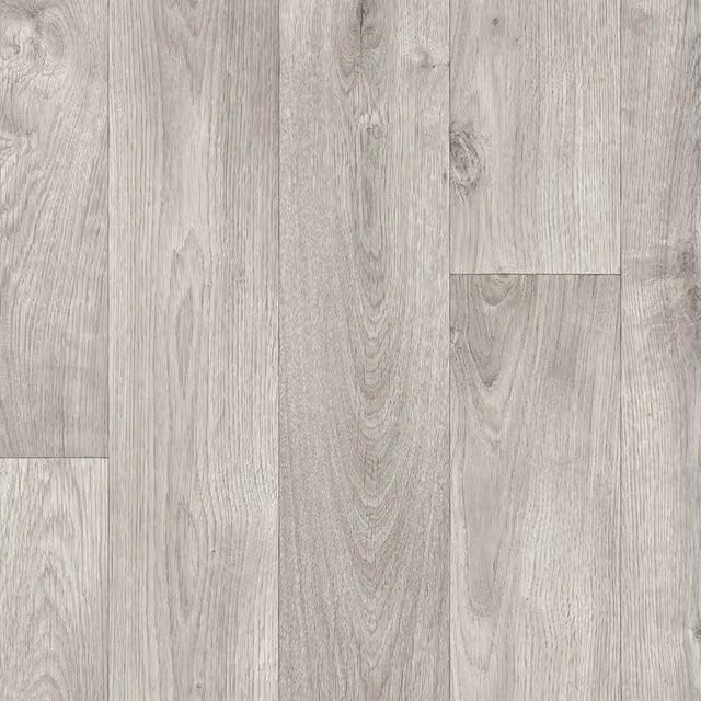 Vinyl Flooring UK Light Grey Wood Effect Anti Slip Vinyl Flooring W: 200 cm, L: 700 cm