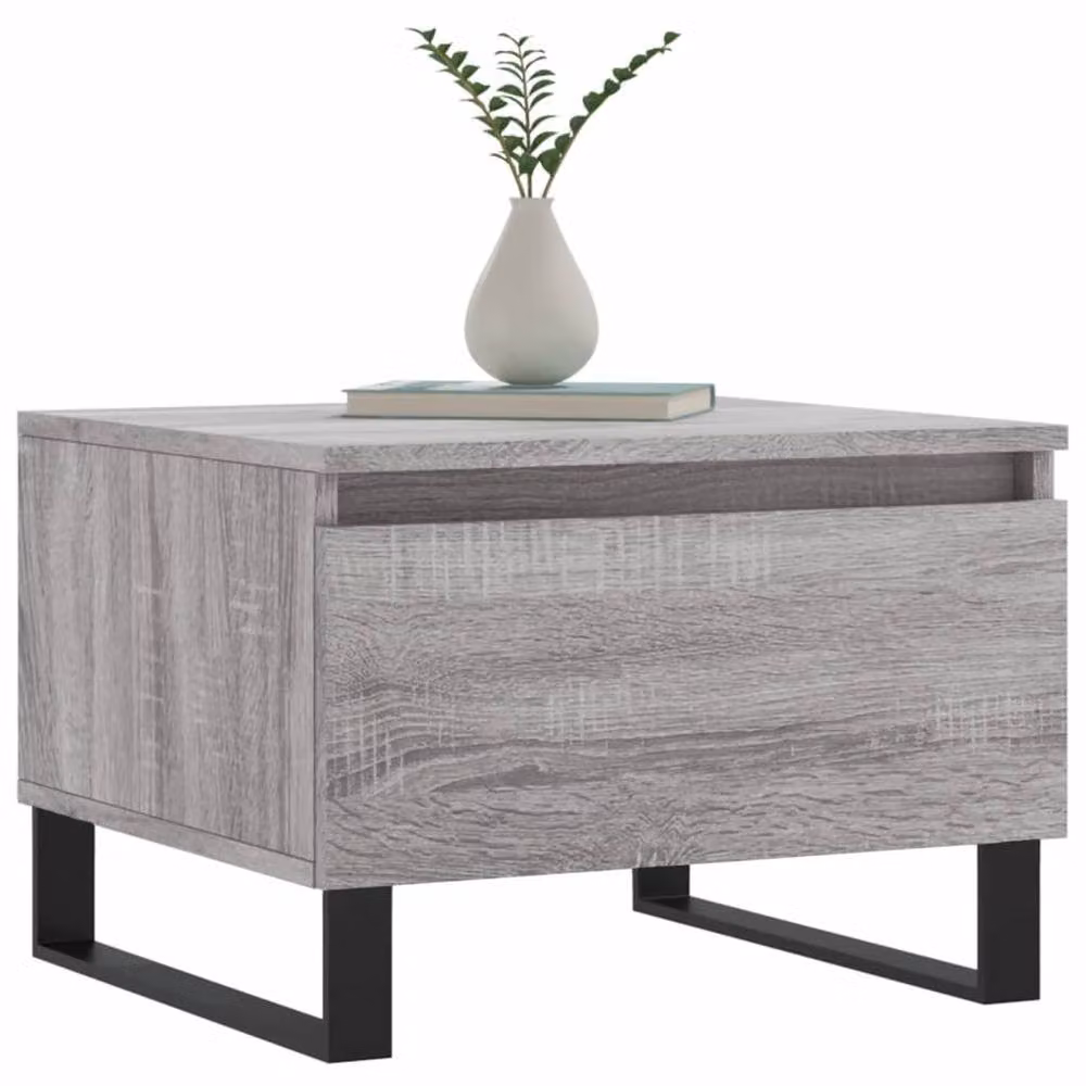 Berkfield Home Set of 2 Nested Coffee Tables in Grey Sonoma, W/D/H: 50 x 46 x 35 cm – 3