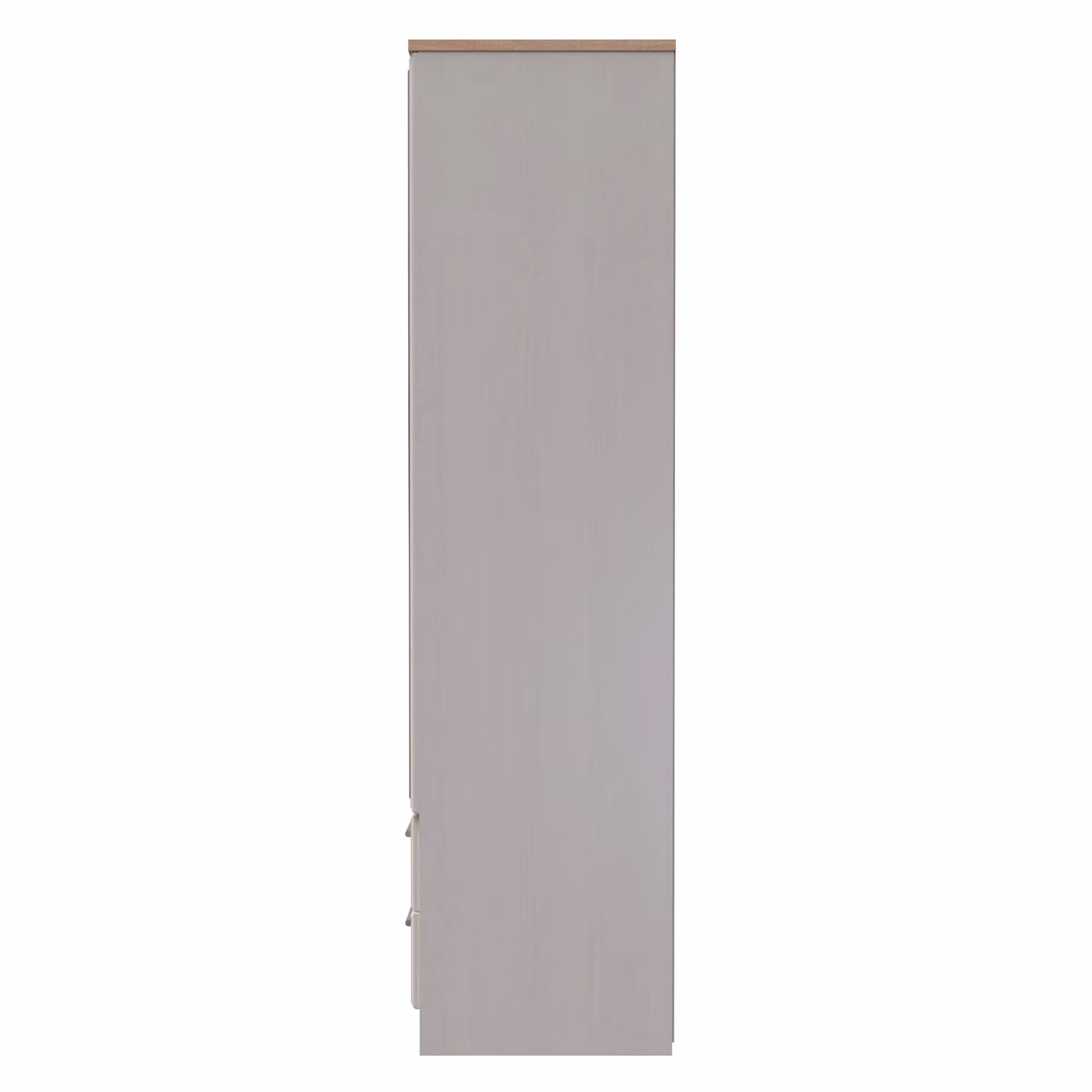 2 U Norfolk Ready Assembled Tall 2 Door Mirrored Wardrobe with 2 Drawers in Taupe – 2