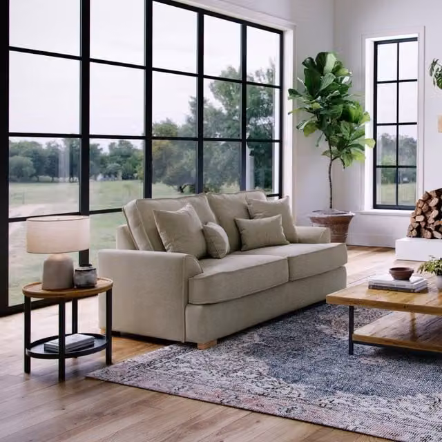 The Great Sofa Company Ophelia 2 Seater Chenille Sofa in Sand/Beige