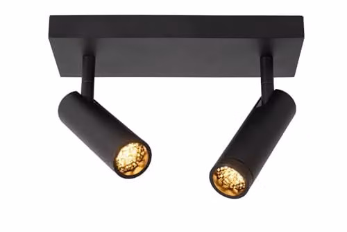 Lucide Netlighting Grado Black Adjustable Ceiling Spotlight with 2x GU10 LED Lamps – 1