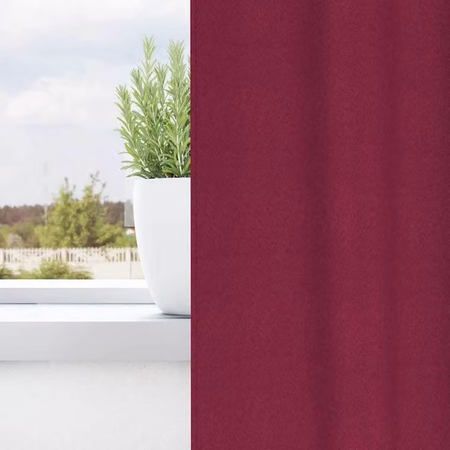 Berkfield Home Modern Opaque Polyester Curtains, 2 Pack, Red, H 225 x W 140 cm