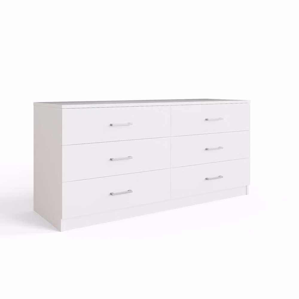GFW Bailey 3+3 Drawer Chest in White – 2