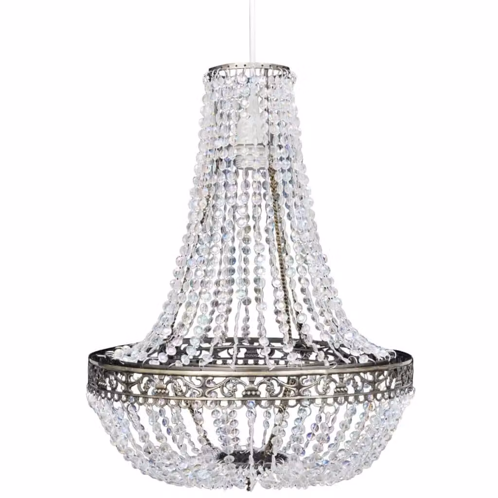 Berkfield Home Black Crystal Pendant Chandelier W: 36.5 cm, H: 46 cm – 2