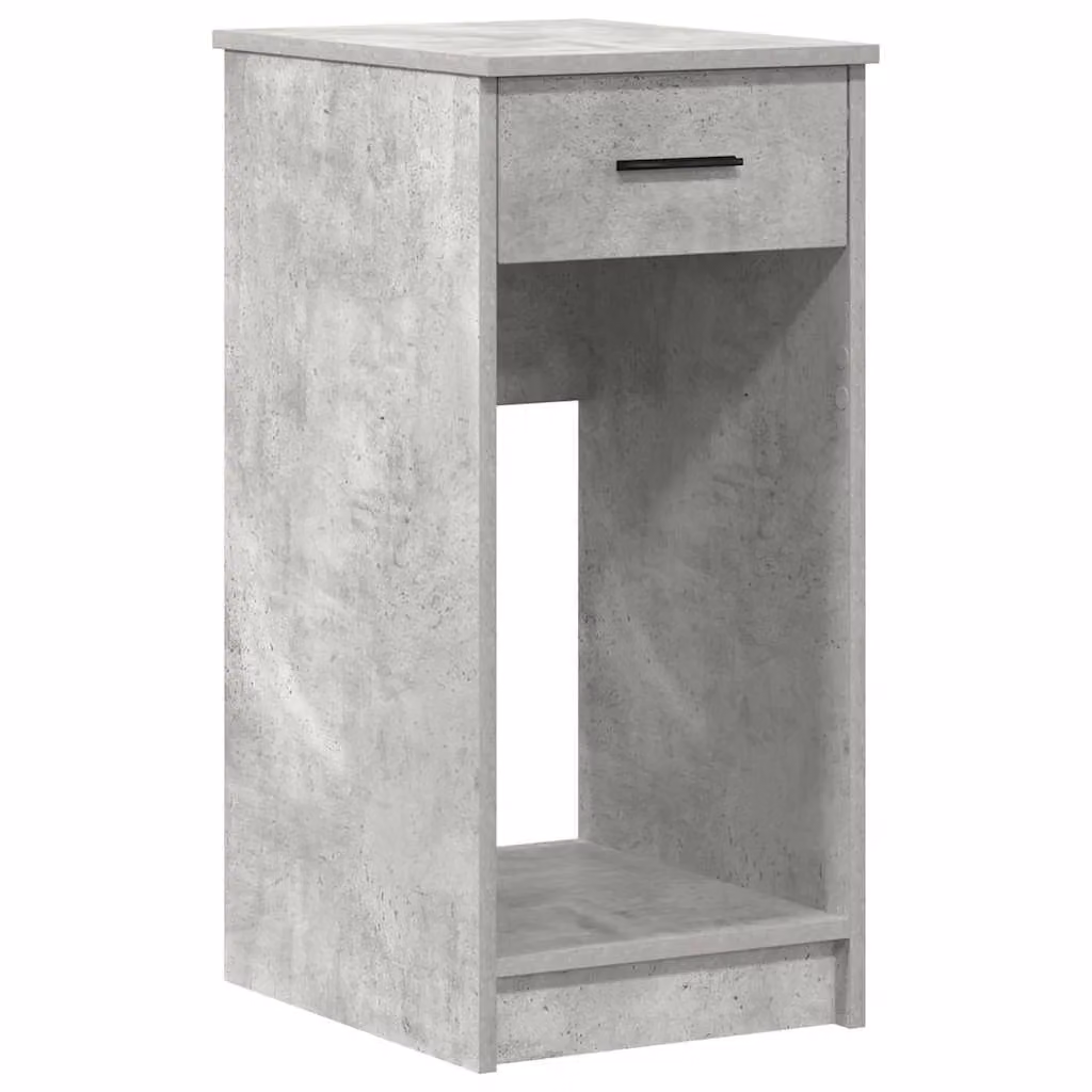 Berkfield Home Computer Tower Stand with Drawer in Concrete Grey, W/D/H: 35 x 45 x 77 cm – 2