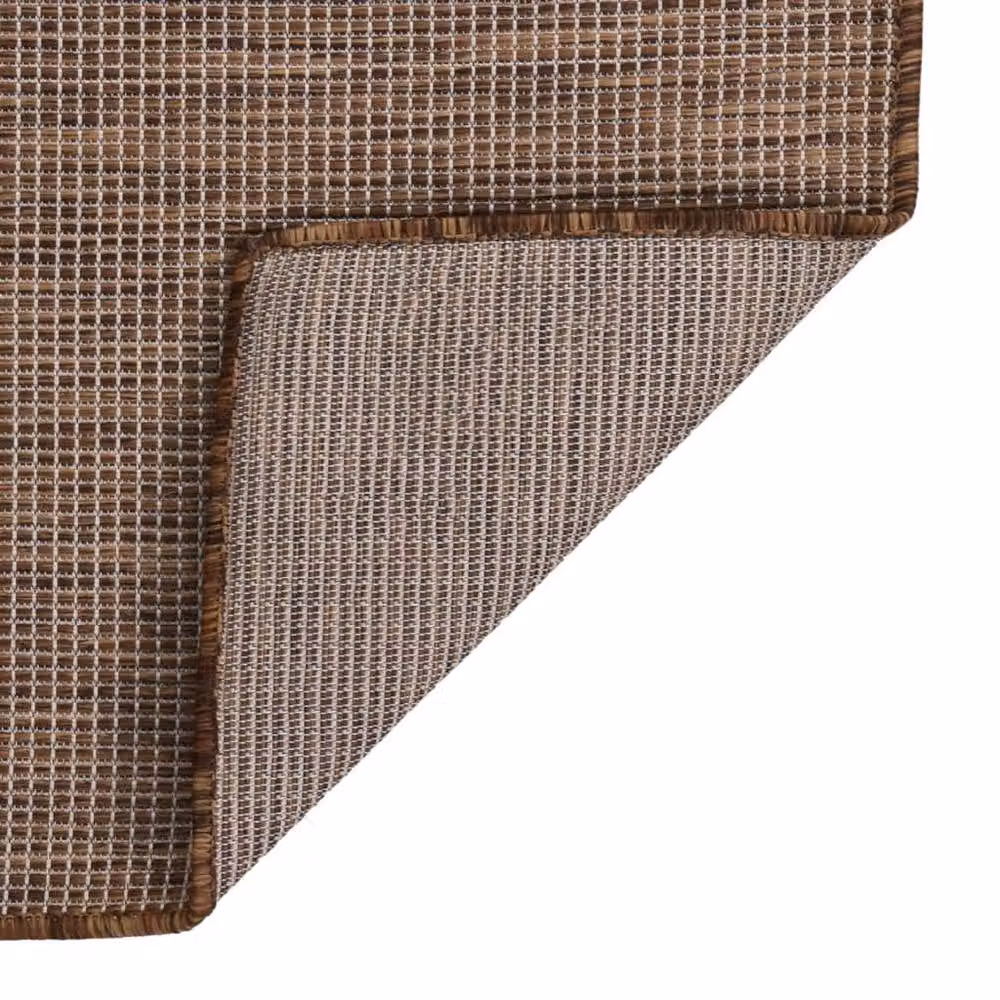 Berkfield Home Brown Flatweave Outdoor Garden Rug, W/D: 100 x 200 cm – 3