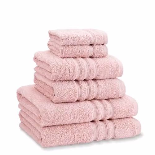 Catherine Lansfield 6 Piece Zero Twist Cotton Towel Bale Set in Pink – 1