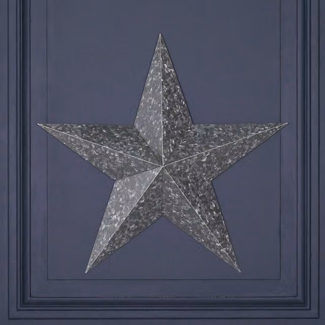 Glasstone Large Geometric Metal Decorative Wall Star in Grey