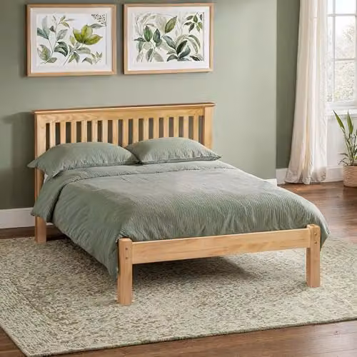 Julian Bowen Barcelona Low Footend Bed Frame in Pine, W/D/H: 160 x 200 x 110 cm – 1