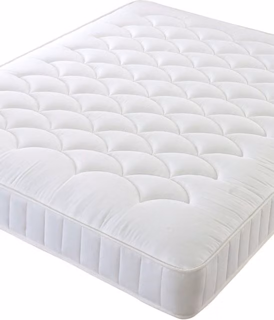 The Shire Bed Company White Classic Cotton Hypoallergenic Quilted Ortho Mattress, Single