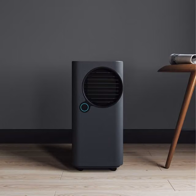 Ometa Monobloc Air Conditioner AC Unit in Black, Width: 36.9 cm