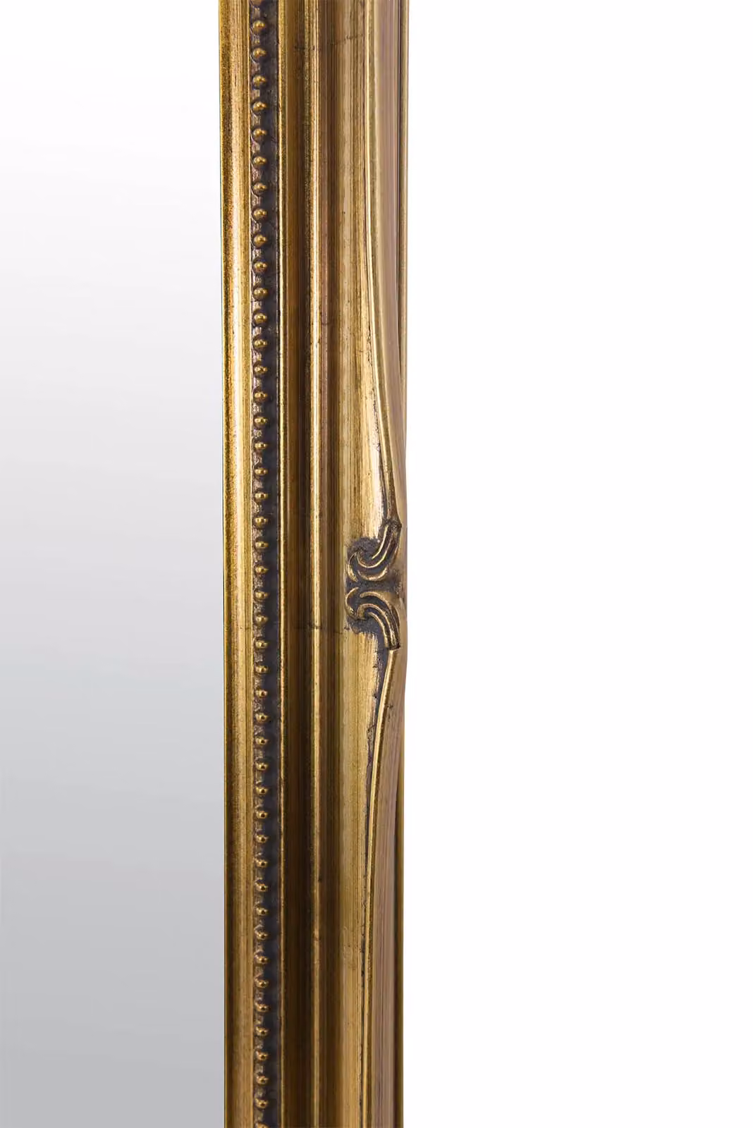 MirrorOutlet Fraser Gold Beaded Rectangular Wall Mirror, W: 61 cm, H: 71 cm – 4