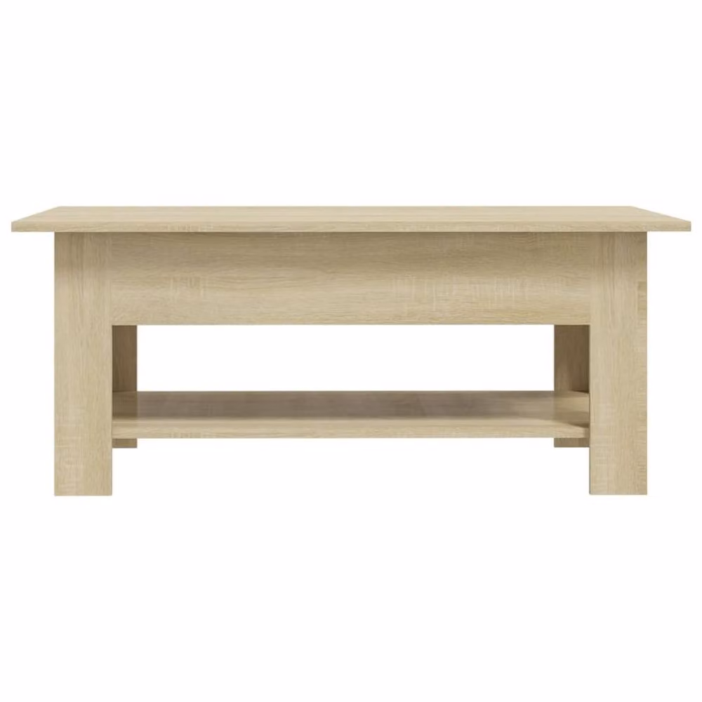 Berkfield Home Sonoma Oak Coffee Table in Light Brown, W/D/H: 102 x 55 x 42 cm – 3