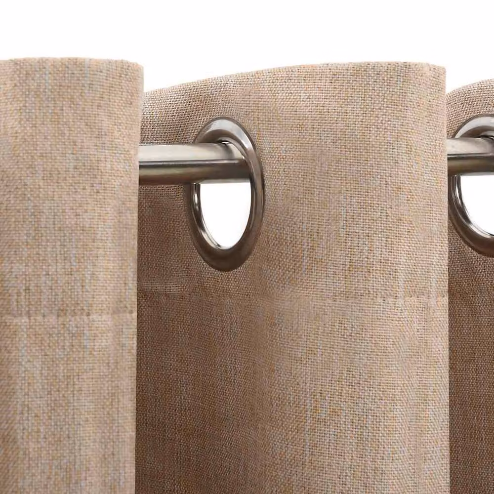 Berkfield Home Linen-Look Blackout Curtains with Eyelets, 2 Pack, Beige, W: 140 cm, H: 245 cm – 3