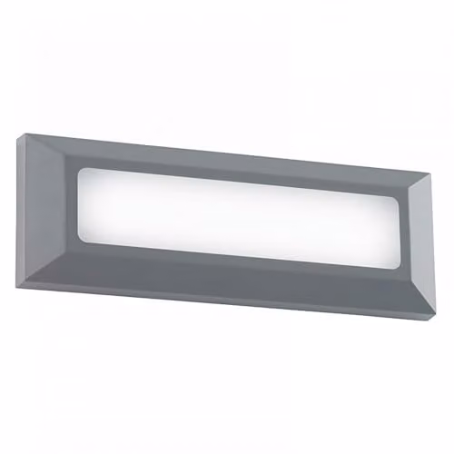 Netlighting Severus Grey Outdoor Integrated LED Wall Light with Warm White Light and IP65 Rating – 1