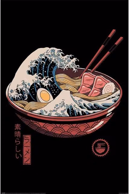 Vincent Trinidad Great Ramen Wave Maxi Multicolour Paper Poster – 1